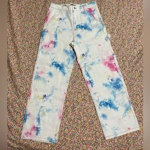 Tie-dye cargo pants